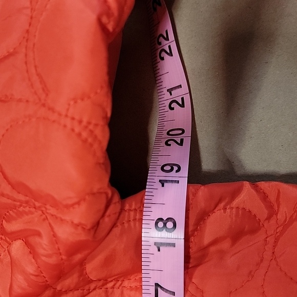 Coach Size S Pomegranate Orange Red Lightweight Quilted Jacket, Gently Used Cond - Picture 11 of 14